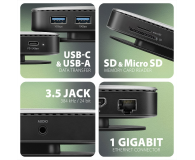 Axagon HMC-UFO USB-C 10Gbps UFO 9in1 hub - 1485462 - zdjęcie 6